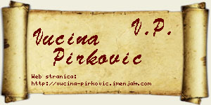 Vucina Pirković vizit kartica